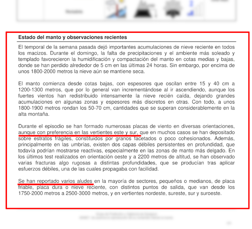 En el texto del boletín habitualmente se ofrece una mayor información.